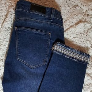 Thorn Stretch Denim Ankle Embellished Skinny Jeans